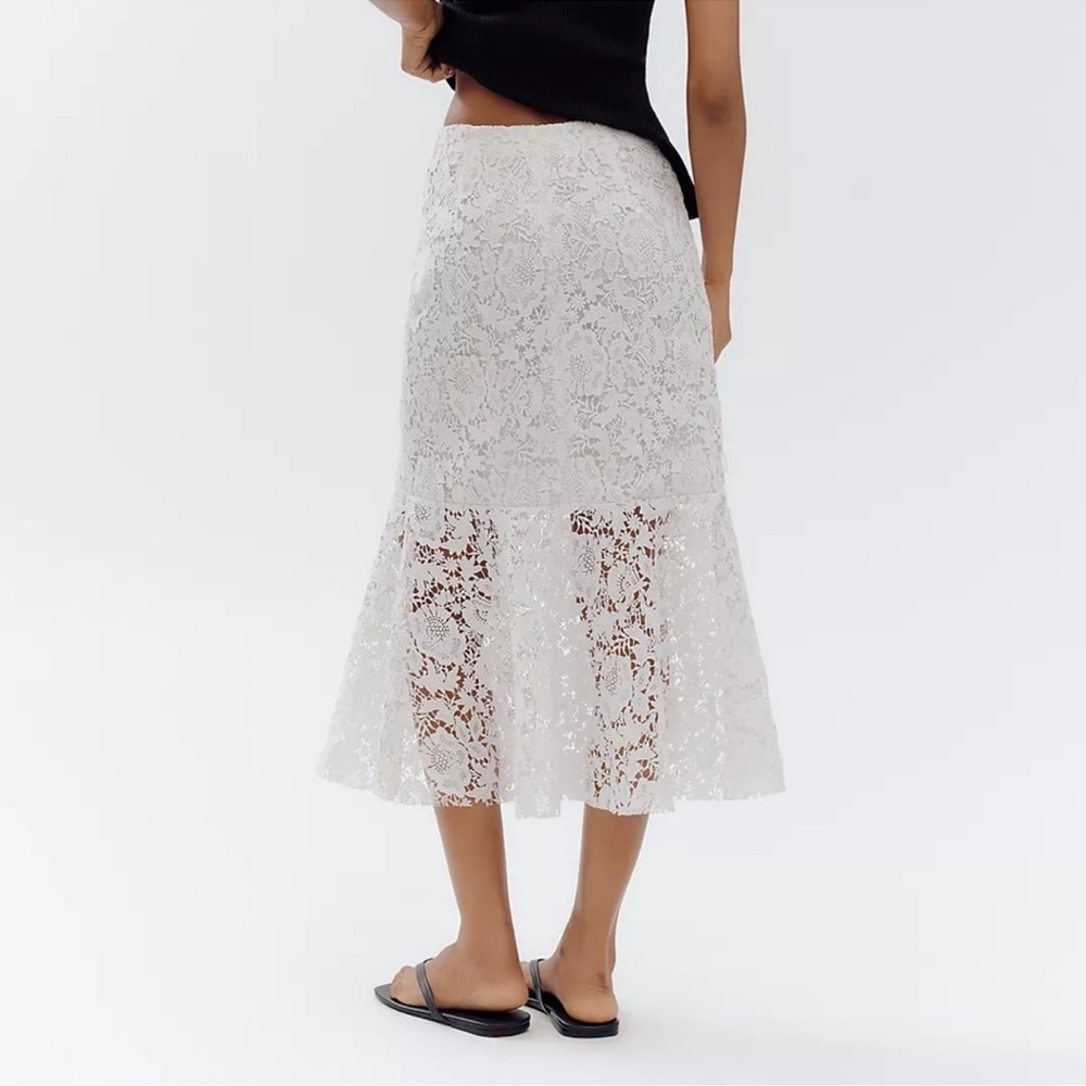 NWT! Anthropologie Avec Les Filles Flared Lace Midi Skirt - Size 6 🐈